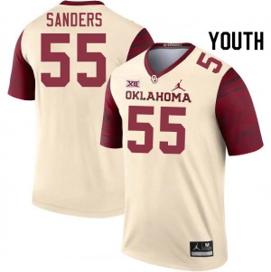 Youth Ashton Sanders Cream OU Sooners College Football #55 Jersey 829365-834