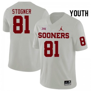 Youth Austin Stogner White Oklahoma College Football #81 Jersey 434106-618