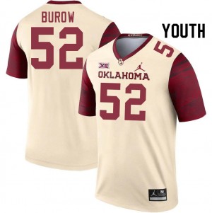 Youth Avery Burow Cream Oklahoma Sooners College Football #52 Jersey 260565-956