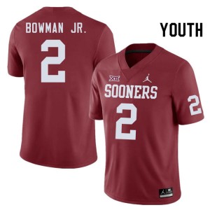 Youth Billy Bowman Jr. Crimson OU College Football #2 Jersey 666553-568