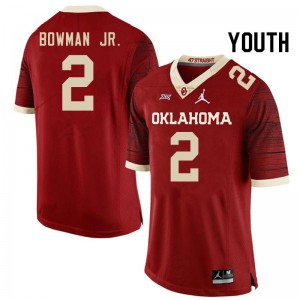 Youth Billy Bowman Jr. Retro OU College Football #2 Jersey 952991-583