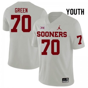 Youth Cayden Green White Oklahoma College Football #70 Jersey 896441-165