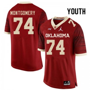 Youth Cullen Montgomery Retro Oklahoma College Football #74 Jersey 199651-346
