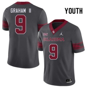 Youth D.J. Graham II Charcoal Oklahoma College Football #9 Jersey 100669-141