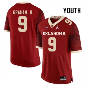 Youth D.J. Graham II Retro OU College Football #9 Jersey 338907-373