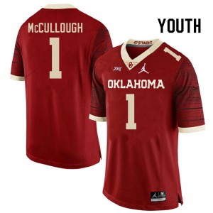 Youth Dasan McCullough Retro Sooners College Football #1 Jersey 745740-115