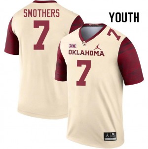Youth Daylan Smothers Cream OU College Football #7 Jersey 628952-995