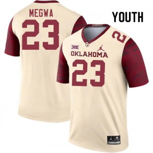Youth Emeka Megwa Cream Sooners College Football #23 Jersey 803534-333