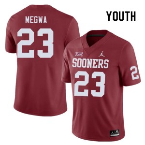 Youth Emeka Megwa Crimson Oklahoma Sooners College Football #23 Jersey 373292-442