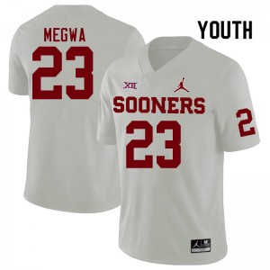 Youth Emeka Megwa White Sooners College Football #23 Jersey 918549-883