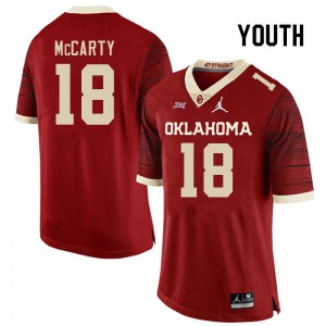 Youth Erik McCarty Retro OU Sooners College Football #18 Jersey 973561-727