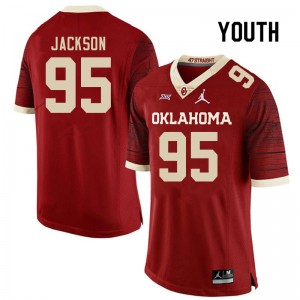Youth Evan Jackson Retro Oklahoma Sooners College Football #95 Jersey 757212-466