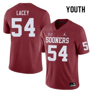 Youth Jacob Lacey Crimson OU Sooners College Football #54 Jersey 535859-648