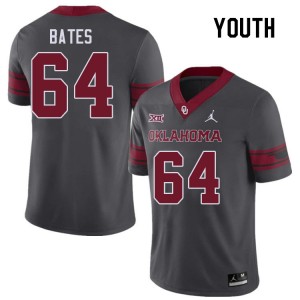 Youth Joshua Bates Charcoal OU College Football #64 Jersey 643064-182