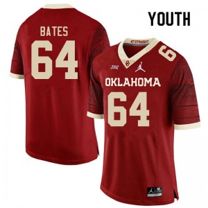 Youth Joshua Bates Retro OU Sooners College Football #64 Jersey 131633-822