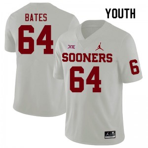 Youth Joshua Bates White Oklahoma College Football #64 Jersey 973593-121