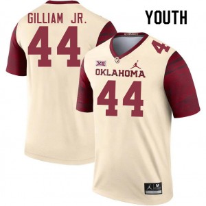 Youth Kelvin Gilliam Jr. Cream OU College Football #44 Jersey 303609-382