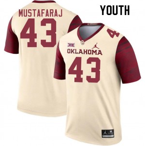 Youth Redi Mustafaraj Cream Oklahoma College Football #43 Jersey 513571-475