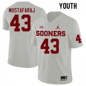 Youth Redi Mustafaraj White OU College Football #43 Jersey 758716-875