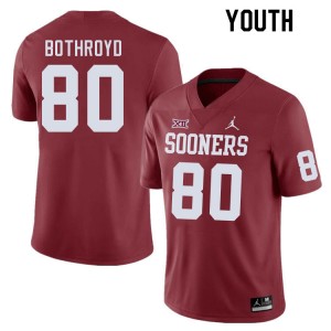 Youth Rondell Bothroyd Crimson Oklahoma College Football #80 Jersey 717577-300