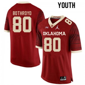 Youth Rondell Bothroyd Retro Oklahoma College Football #80 Jersey 454712-135