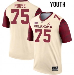 Youth Walter Rouse Cream OU College Football #75 Jersey 405321-448