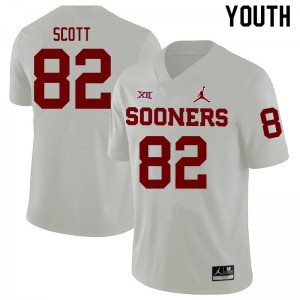 Youth Adrian Scott White Oklahoma College Football #82 Jersey 695025-412
