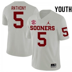 Youth Andrel Anthony White OU 2024 SEC Conference College Football #5 Jersey 915121-194