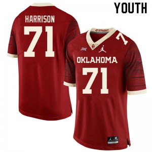 Youth Anton Harrison Retro Oklahoma College Football #71 Jersey 535902-752