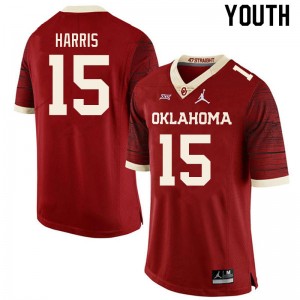 Youth Ben Harris Retro Sooners College Football #15 Jersey 906834-695