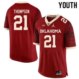 Youth Bentavious Thompson Retro Sooners College Football #21 Jersey 744689-897