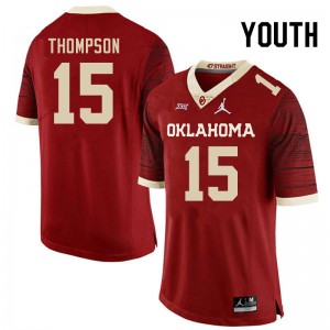 Youth Brenen Thompson Retro Sooners College Football #15 Jersey 396356-500