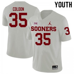 Youth C.J. Coldon White OU Sooners College Football #35 Jersey 943918-367