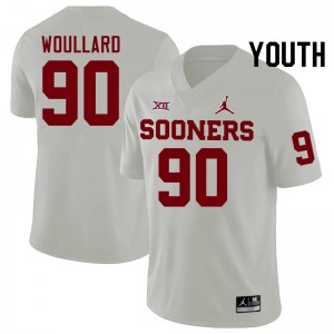 Youth Caiden Woullard White Oklahoma Sooners College Football #90 Jersey 274873-866