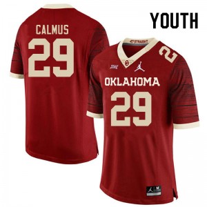 Youth Casen Calmus Retro OU College Football #29 Jersey 854968-858