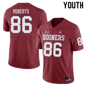 Youth Cedric Roberts Crimson Oklahoma College Football #86 Jersey 415790-836