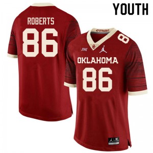 Youth Cedric Roberts Retro Oklahoma College Football #86 Jersey 920804-617