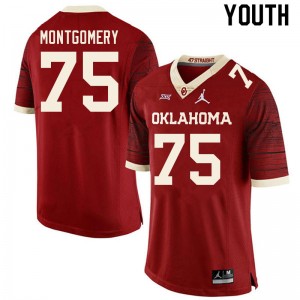 Youth Cullen Montgomery Retro Sooners College Football #75 Jersey 308902-729