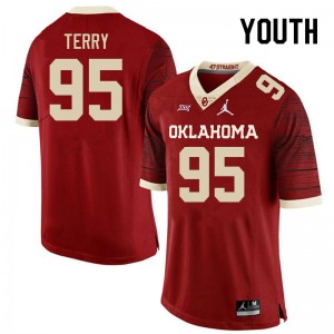 Youth Da'Jon Terry Retro OU Sooners College Football #95 Jersey 914001-121