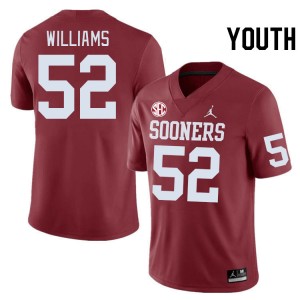 Youth Damonic Williams Crimson OU 2024 SEC Conference #52 Jersey 398912-271