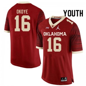 Youth Danny Okoye Retro Oklahoma Sooners College Football #16 Jersey 863782-745