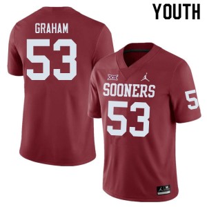 Youth Darius Graham Crimson OU Sooners College Football #53 Jersey 258410-443
