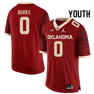 Youth Deion Burks Retro Oklahoma College Football #6 Jersey 759656-233