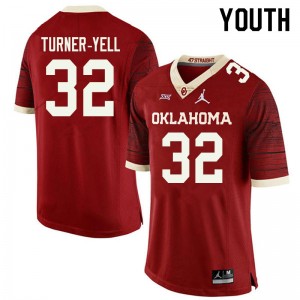 Youth Delarrin Turner-Yell Retro Sooners Jordan Brand College Football #32 Jersey 943000-624