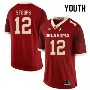Youth Drake Stoops Retro Oklahoma Sooners College Football #12 Jersey 837649-738