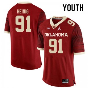 Youth Drew Heinig Retro Sooners College Football #91 Jersey 384650-705