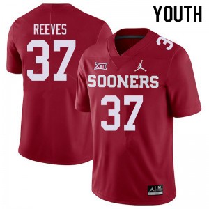 Youth Easton Reeves Crimson OU Jordan Brand College Football #37 Jersey 351723-407