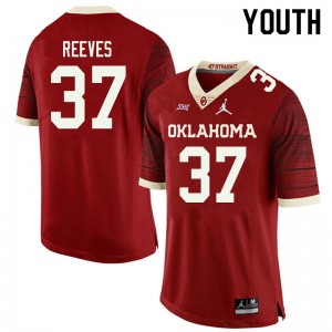 Youth Easton Reeves Retro Oklahoma Sooners Jordan Brand College Football #37 Jersey 146282-961