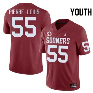 Youth Eddy Pierre-Louis Crimson Oklahoma 2024 SEC Conference #55 Jersey 681904-638