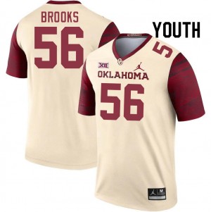 Youth Eugene Brooks Cream Oklahoma Sooners College Football #56 Jersey 621425-560